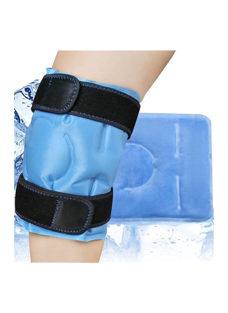 DMG TECH Knee Ice Pack for Injuries, Reusable Gel Ice Wrap for Leg, Knee Replacement Surgery, Cold Pack Knee Wrap with Cold Compression, for Knee Pain Relief, Arthritis, Tendonitis, ACL, Swelling, Bruises  - Image 1