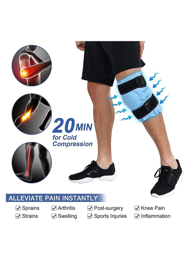 DMG TECH Knee Ice Pack for Injuries, Reusable Gel Ice Wrap for Leg, Knee Replacement Surgery, Cold Pack Knee Wrap with Cold Compression, for Knee Pain Relief, Arthritis, Tendonitis, ACL, Swelling, Bruises  - Image 5