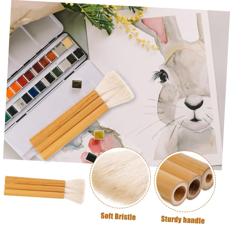 Wood Handle Watercolor Brush Set For Wall Painting Art Projects Durable Easy Clean - Image 4