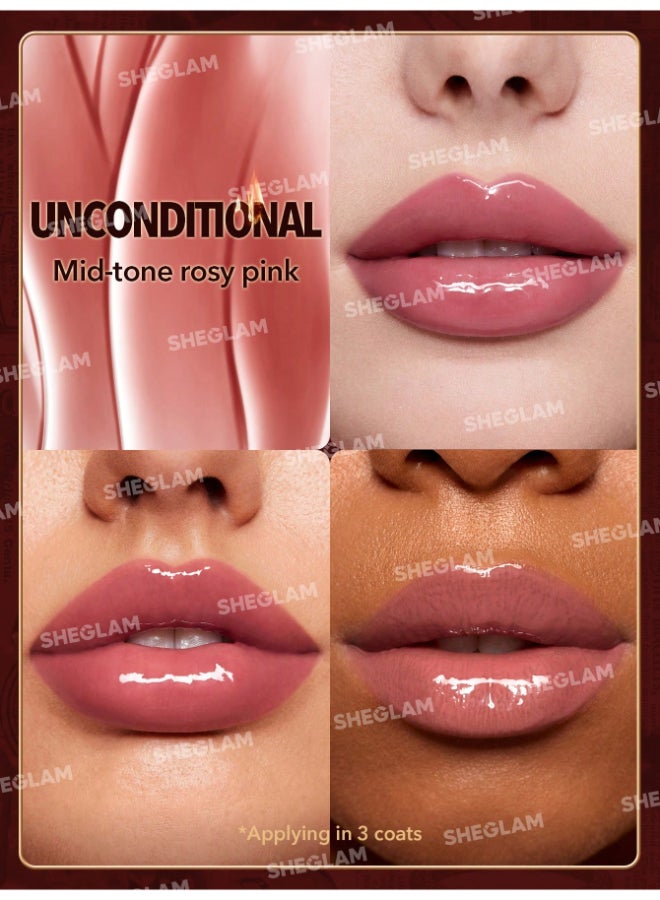 SHEGLAM Ember Rose Immortal Love Nourishing Lip Gloss Unconditional - Image 3