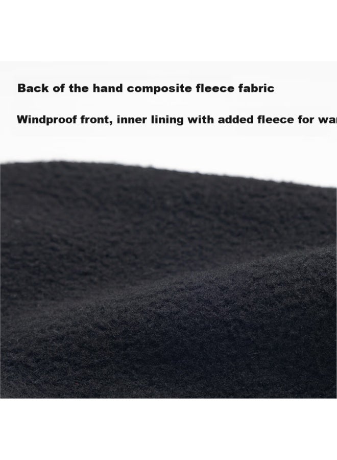 Sendik ike Santic Lightweight Windproof Cycling Gloves, Fleece-lined Warm Long-finger Gloves, Zao Leng, Black, XL - Image 3