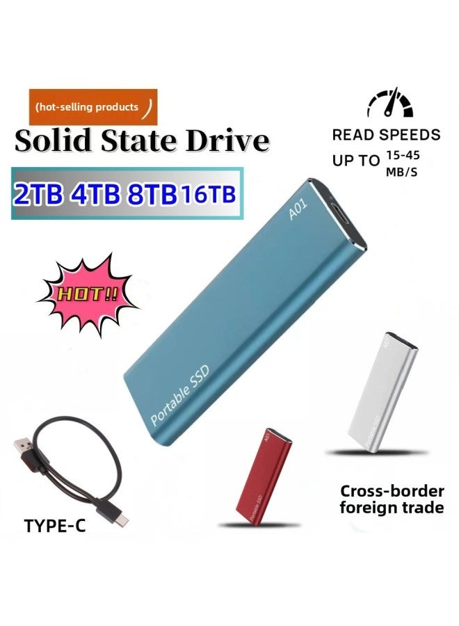 SSD Expansion Upgrade 4TB16TB32TB Mobile High-speed Portable Solid State Drive-Capacity:4TB-Interface:Red  - Image 1