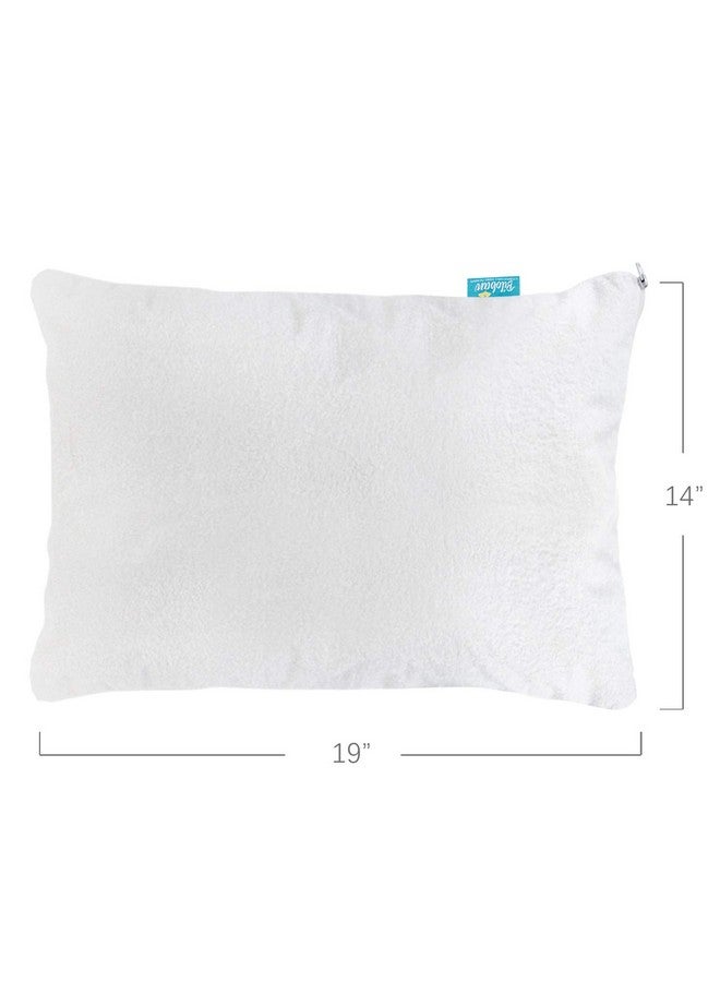 Biloban Toddler Pillowcase Protector 2 Pack, Waterproof Pillowcase Cover, Viscose Made from Bamboo Travel Pillow Case Cover with Zipper, Fit Toddler Pillow 13"x18" or 14"x19" for Boys Girls, White - Image 2