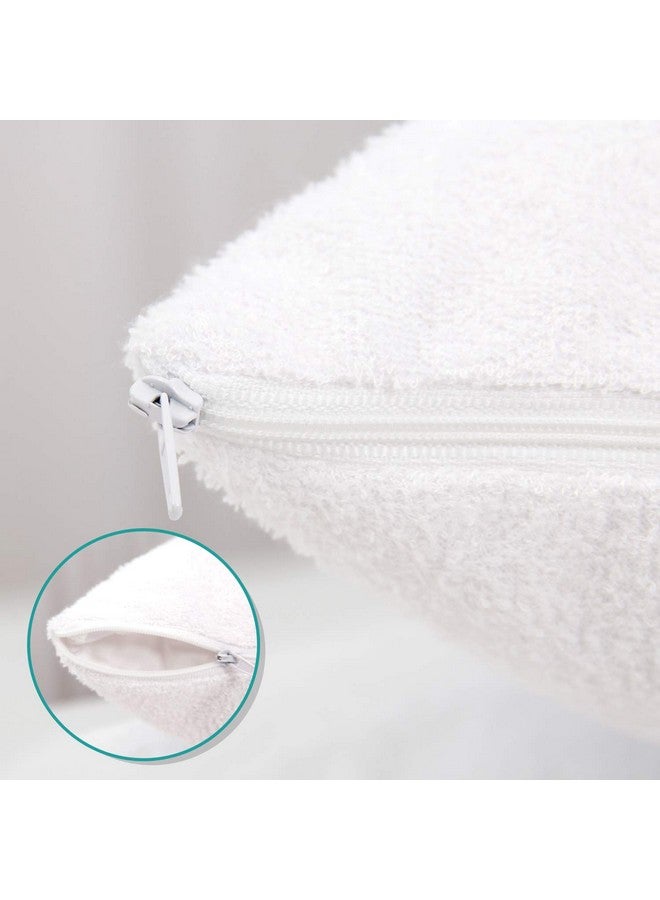 Biloban Toddler Pillowcase Protector 2 Pack, Waterproof Pillowcase Cover, Viscose Made from Bamboo Travel Pillow Case Cover with Zipper, Fit Toddler Pillow 13"x18" or 14"x19" for Boys Girls, White - Image 5