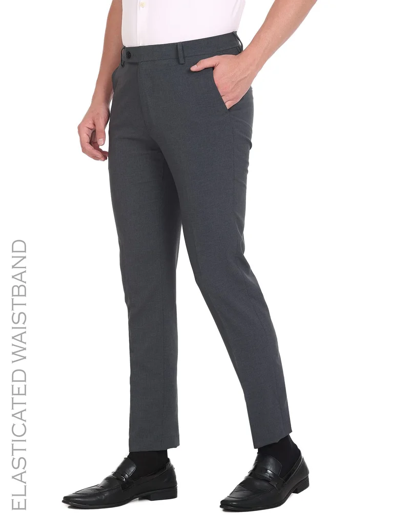 Arrow Elasticated Waist Mid Rise Trousers
