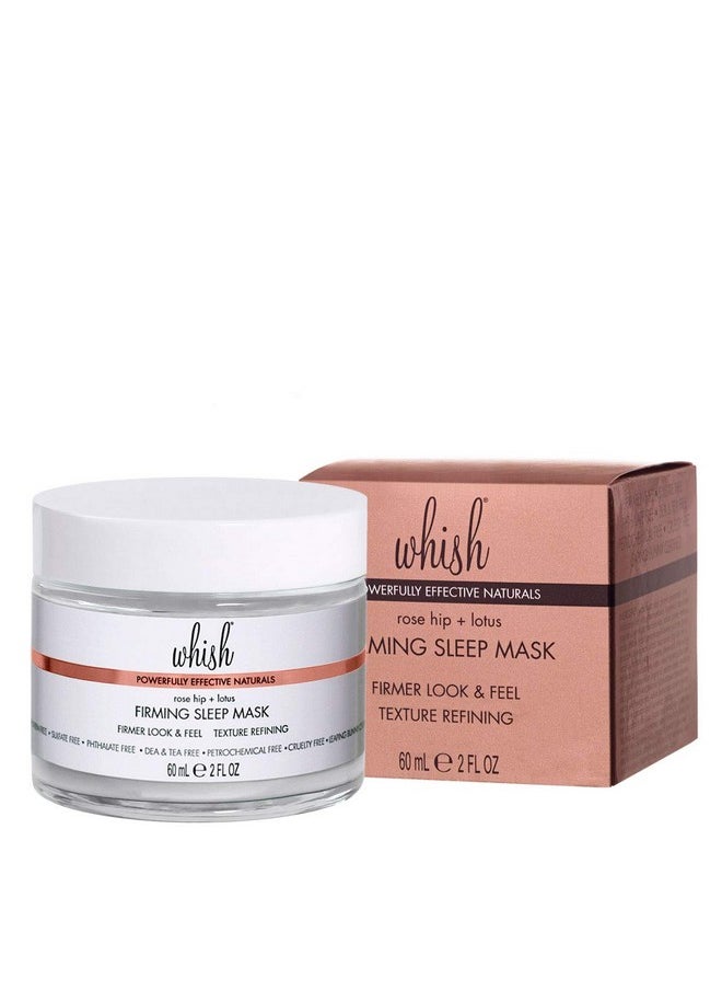 Whish - Rose Hip & Lotus Firming Night Mask Plumping & Moisturizing Overnight Mask With Rosehip Oil Sleeping Mask For Nighttime Skincare For All Skin Types Paraben & Sulfate Free 2 Fl Oz - Image 1