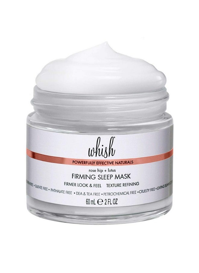 Whish - Rose Hip & Lotus Firming Night Mask Plumping & Moisturizing Overnight Mask With Rosehip Oil Sleeping Mask For Nighttime Skincare For All Skin Types Paraben & Sulfate Free 2 Fl Oz - Image 1