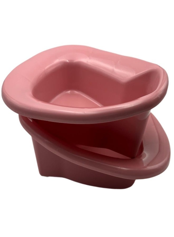 Comfort Axis Heavy Duty Stackable Plastic Bedpan, Rose (Pack of 2) - Image 1