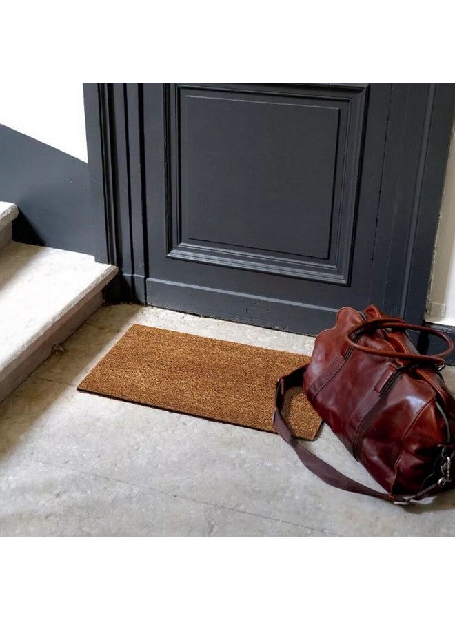 LUANCE Coir Coco Fiber Rectangular Door Mat Brown 33 x 60 cm 1400504 - Image 4