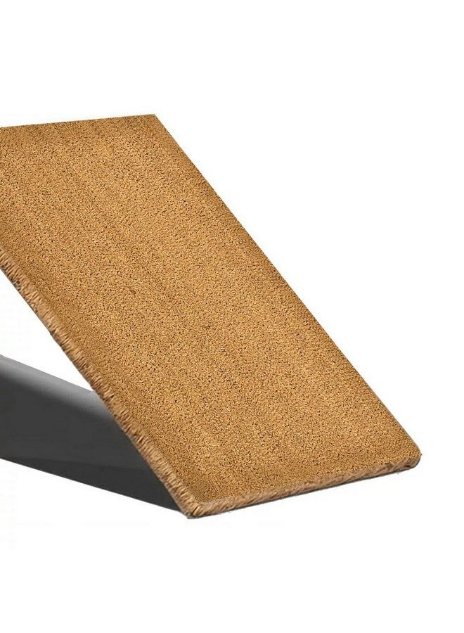 LUANCE Coir Coco Fiber Rectangular Door Mat Brown 33 x 60 cm 1400504 - Image 2