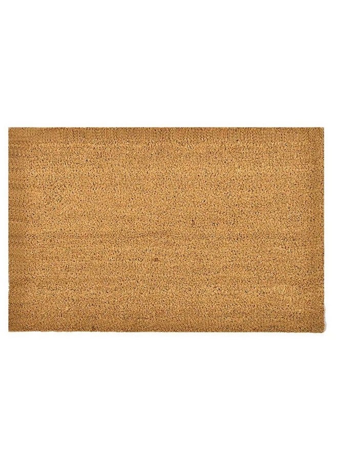 LUANCE Coir Coco Fiber Rectangular Door Mat Brown 33 x 60 cm 1400504 - Image 1