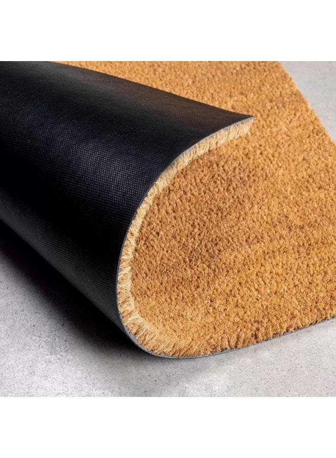 LUANCE Coir Coco Fiber Rectangular Door Mat Brown 33 x 60 cm 1400504 - Image 5