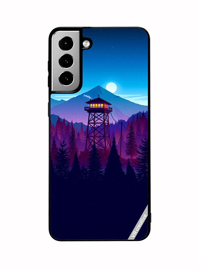 VR CREATIVE Protective Case Cover For Samsung Galaxy S21 FE 5G Alone Night Design Multicolour - Image 1