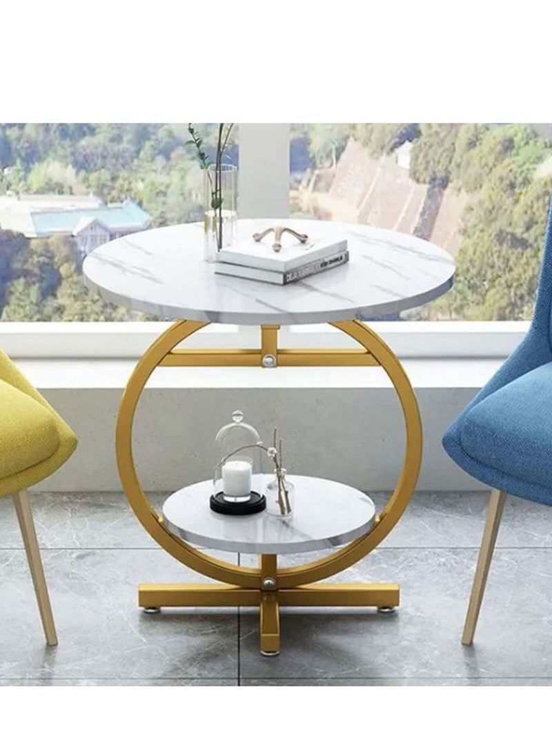 co arma - Metal side table with storage 2 layers outdoor modern small easy to assemble - Image 1