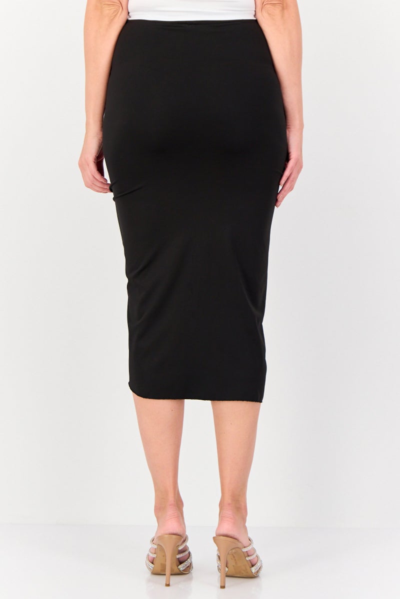 Don't Call Me Jennyfer Women Plain Midi Skirt, Black  - Image 3