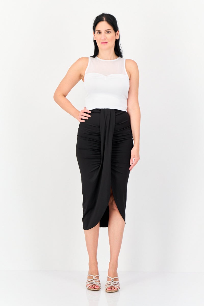 Don't Call Me Jennyfer Women Plain Midi Skirt, Black  - Image 4
