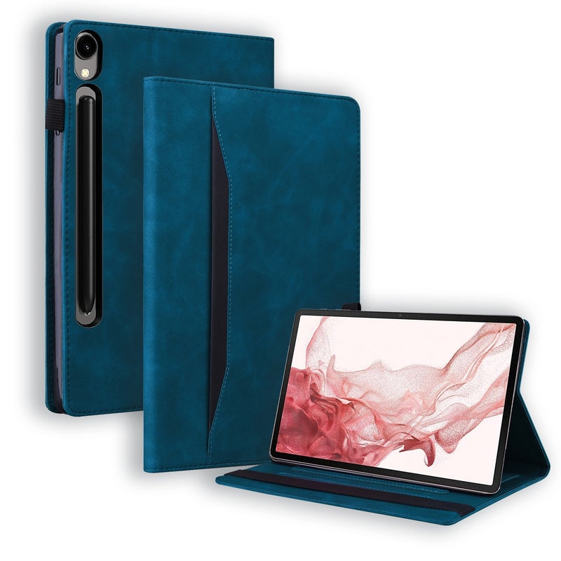erorex For Samsung Galaxy Tab S10 Ultra / S11 Ultra Splicing Shockproof Leather Tablet Case(Blue) - Image 1