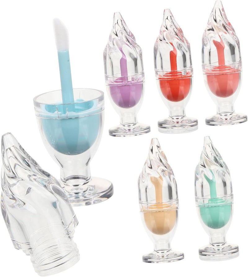 Beaupretty 6pcs Cute Lip Gloss Tubes Lipgloss Tubes Lip Balm Bottles Diy Lipstick Kit Refillable Random Color - Image 1