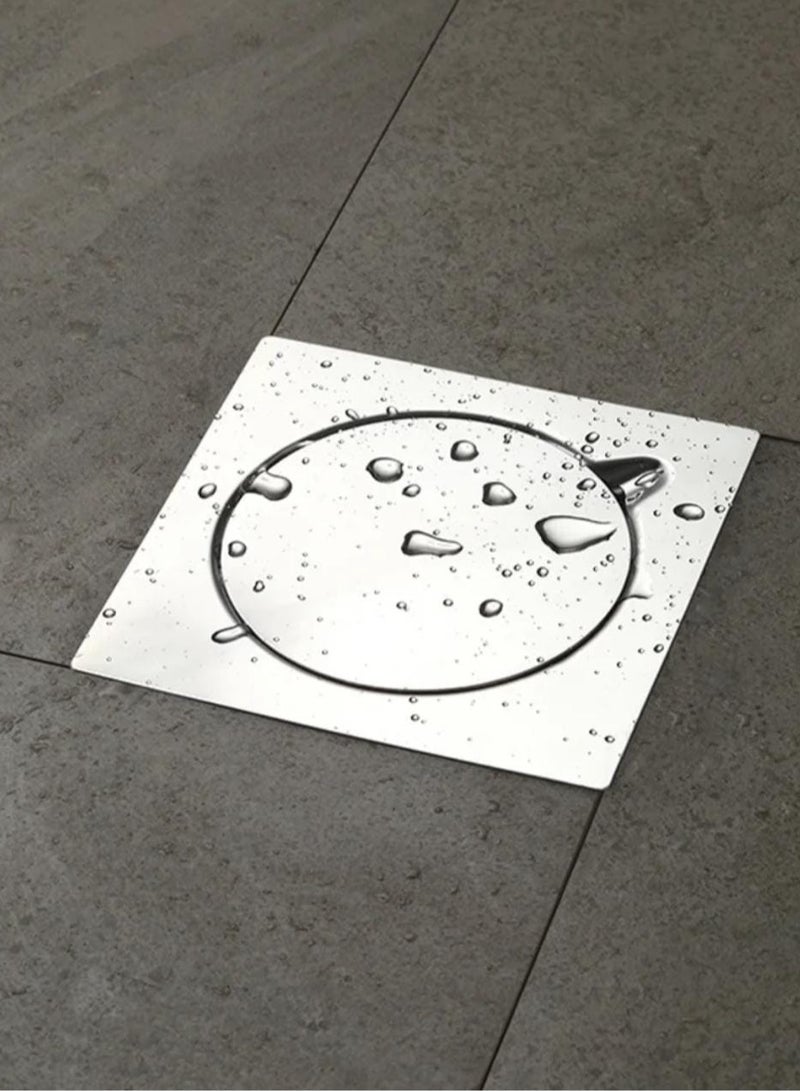 Rosa Stainless Steel Floor Drain Cover with Removable Lid – Anti-Odor & Anti-Clog, Square Design for Bathroom/Kitchen - Image 2