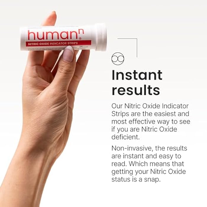 humanN هومان - شرائط مؤشر أكسيد النيتريك - اختبار مستويات النيتريت اللعابي - 1 أنبوب يحتوي على 25 شريطًا - Image 3