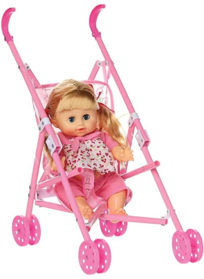 A cute baby doll with a stroller, potty, and diaper – a fun toy that stimulates children's imagination and provides a fun-filled play experience 👶🍼 - Image 3