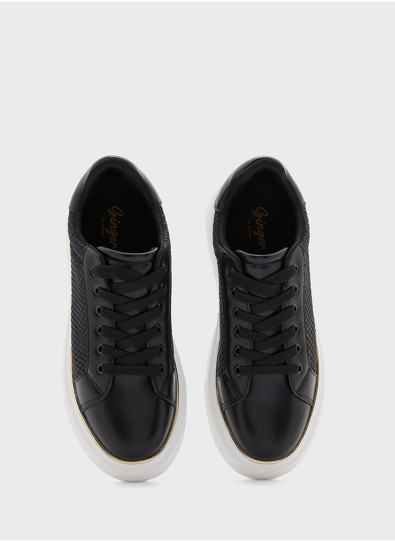 Snake Texture Sneakers