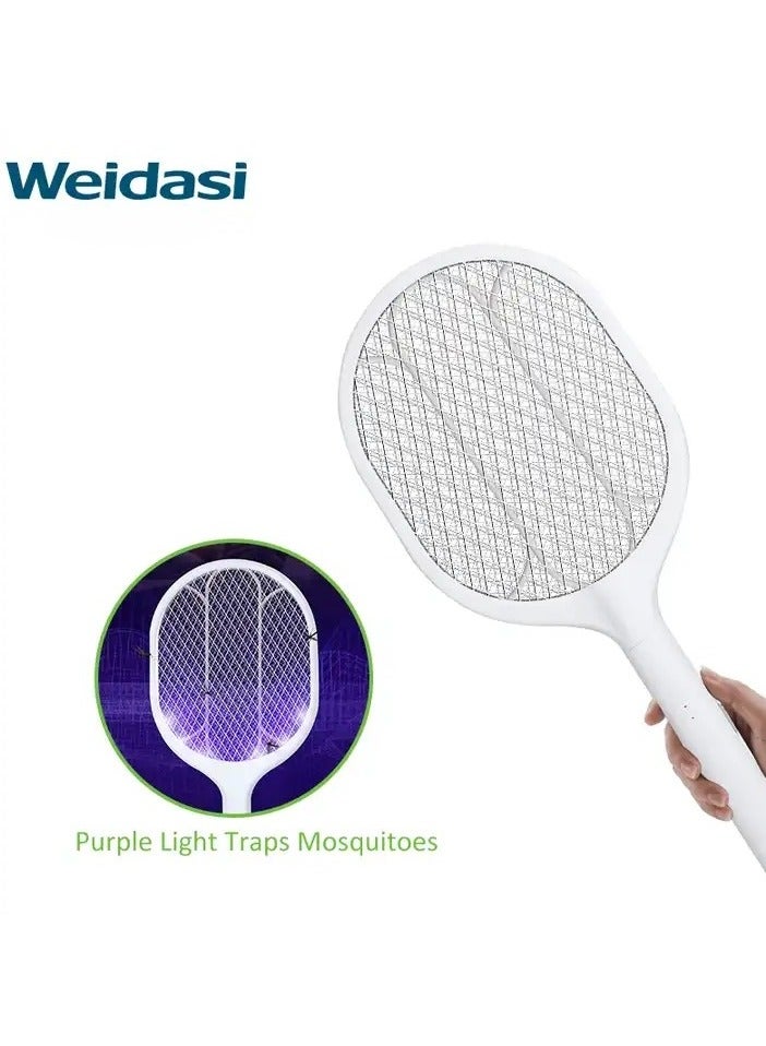 ويداسي مضرب صاعق الحشرات الإلكتروني، مضرب البعوض مع حامل وكابل USB 2 في 1 - Image 1