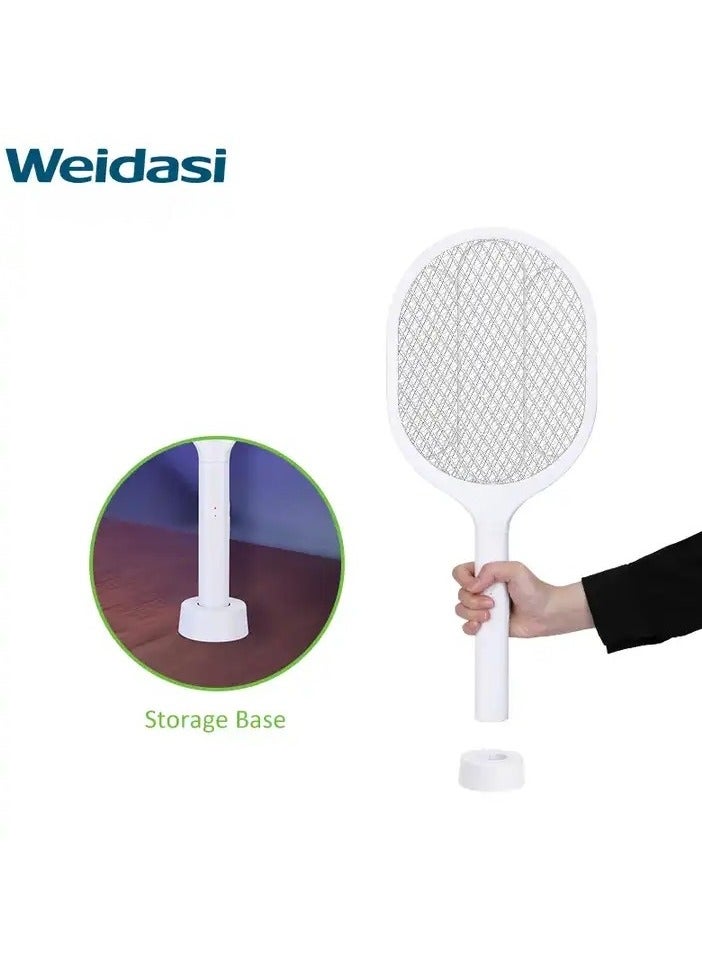 ويداسي مضرب صاعق الحشرات الإلكتروني، مضرب البعوض مع حامل وكابل USB 2 في 1 - Image 2