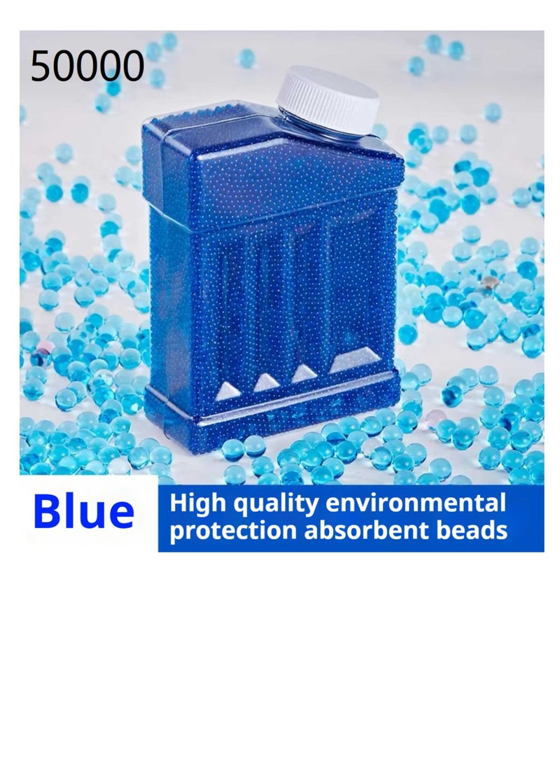 Water bubble bullet (50000 pcs), 7-8mm water drop gel ball bullet made of non-toxic water ball, compatible with splash ball gun and dinosaur launcher, blue - Image 1