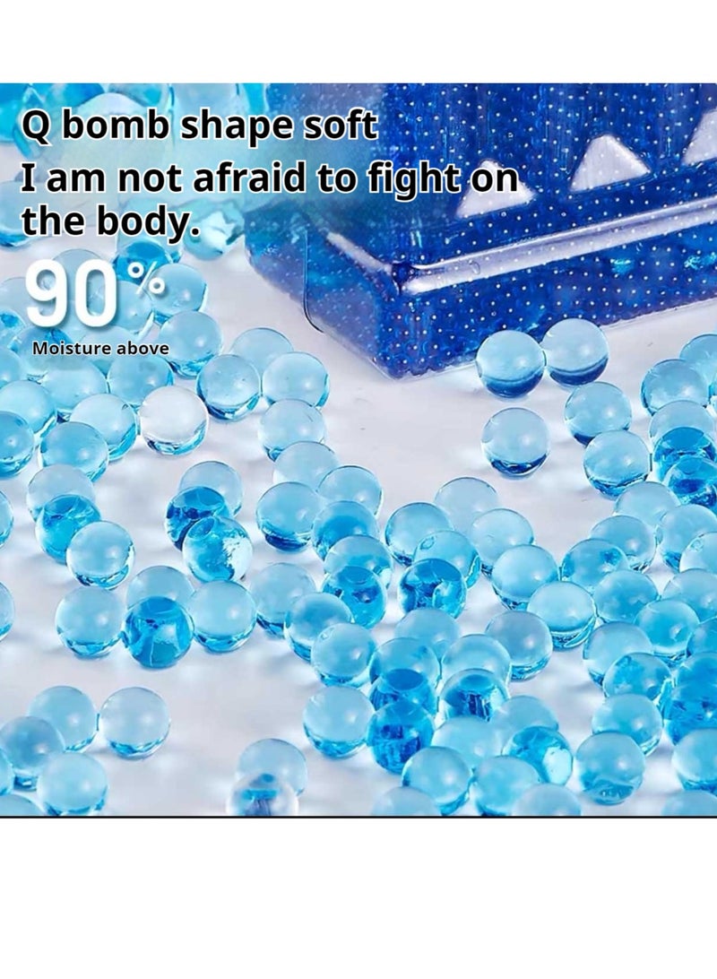 Water bubble bullet (50000 pcs), 7-8mm water drop gel ball bullet made of non-toxic water ball, compatible with splash ball gun and dinosaur launcher, blue - Image 2