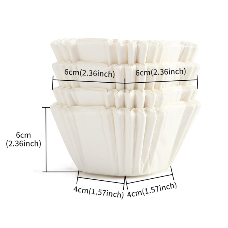 YumSur 100 Count White Cupcake Liners, Square Baking Cup, Paper Cupcake Liners -No Smell, Food Grade & Grease - Image 2