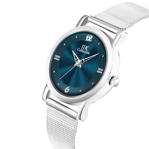 IIK COLLECTION Watch for Woman Round Dial |Analogue Quartz Movemnet Ladies Watch|Long Battery Life|Stainless Steel Bracelet Chain Strap|Double Lock Clasp Safety Watches for Girls… - Image 4