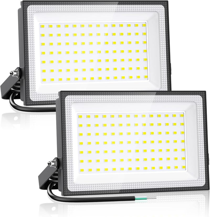 Onforu 120 واط ضوء الفيضانات LED خارجي، 12000 لومن أضواء أمان، IP66 مقاوم للماء أضواء LED خارجية، 6500 كيلفن ضوء النهار الأبيض لمصباح الفيضانات للمرآب والفناء والحديقة والاستاد وملعب الألعاب (عبوة 2)  - Image 1
