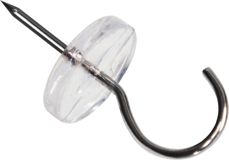 CraZy TACKz - 2 in 1: Push pin with Hook or Thumb Tack with Hook - New Invention Hang 100's of Items Interior or Exterior Decor at Home School Office DIY for Party or Holiday - Image 1