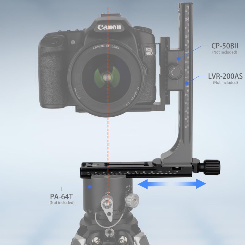 Haoge 140mm Nodal Slide Double Dovetail Focusing Rail Plate with Metal Quick Release Clamp for Camera Panoramic Panorama Close Up Macro Shoot fit Arca Swiss RRS Benro Kirk - Image 5