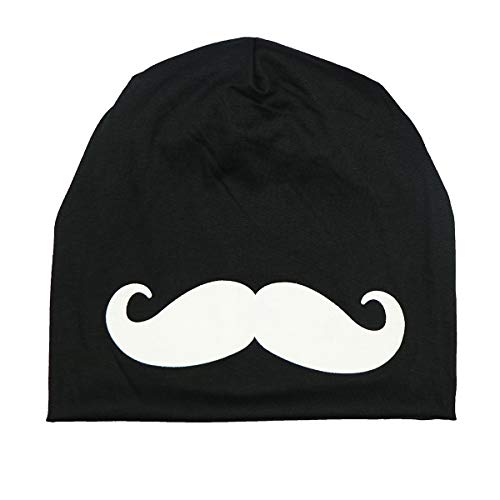 iSWEVEN Cotton Slouchy Beanie and Skull Cap for Summer, Winter, Autumn & Spring Season, Can be Used as a Helmet Cap Too - Free Size (7056A, Black) - Image 3