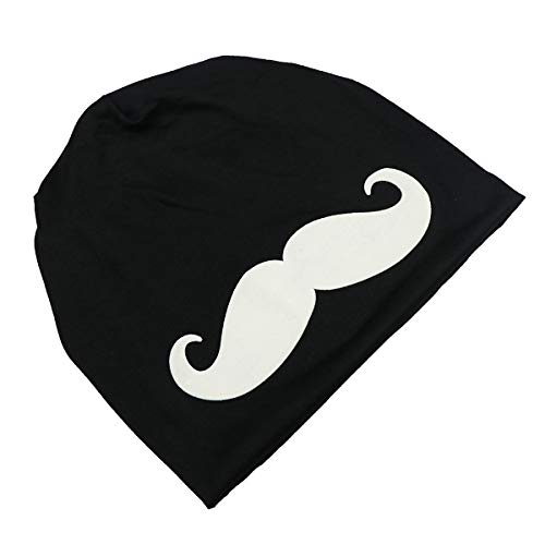 iSWEVEN Cotton Slouchy Beanie and Skull Cap for Summer, Winter, Autumn & Spring Season, Can be Used as a Helmet Cap Too - Free Size (7056A, Black) - Image 4