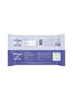 Bumtum Baby Gentle 99% Pure Water Soft Moisturizing Wet Wipes With Lid ; Aloe Vera & Chamomile Extracts ; Paraben & Sulfate Free (Pack Of 1 72 Pcs. Per Pack)  - Image 3