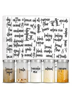 Y&D Home Organization Labels,168PCS Food Label Stickers, Preprinted Stickers for Kitchen Pantry Storage and Cleaning, Water Oil Proof Jars, Canisters, Boxes, Bins (Black)  - Image 1