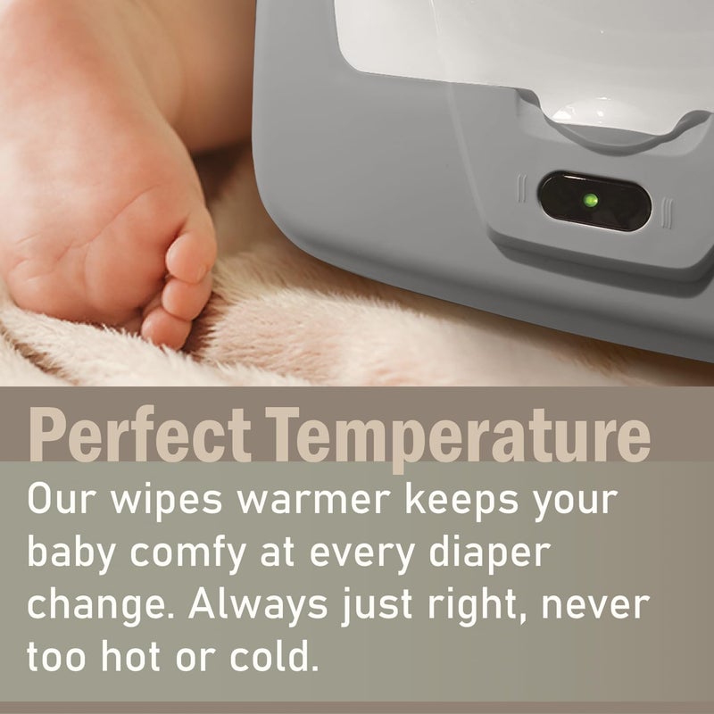 GO GO PURE GOGO pure Baby Wet Wipes Warmer & Dispenser, Holder and Case - Purple, Playful/Cute, with Easy Press On/Off Switch, Holds 100 Wipes, Worldwide Use - Image 3
