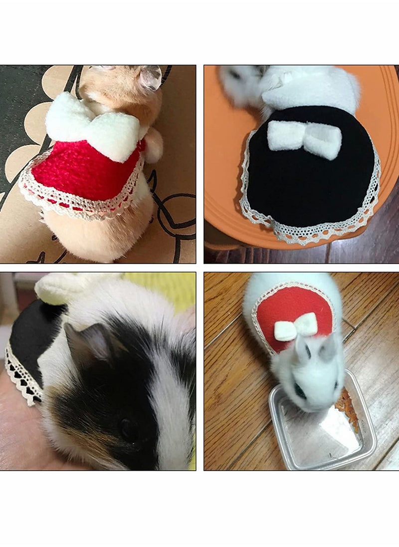 SYOSI - Hamster Clothes, Mini Animal Skirts with Bow Lace, Adjustable Cotton Universal Pet Fashion Clothes for Birthday Festive Dressing (2 Pcs) - Image 1