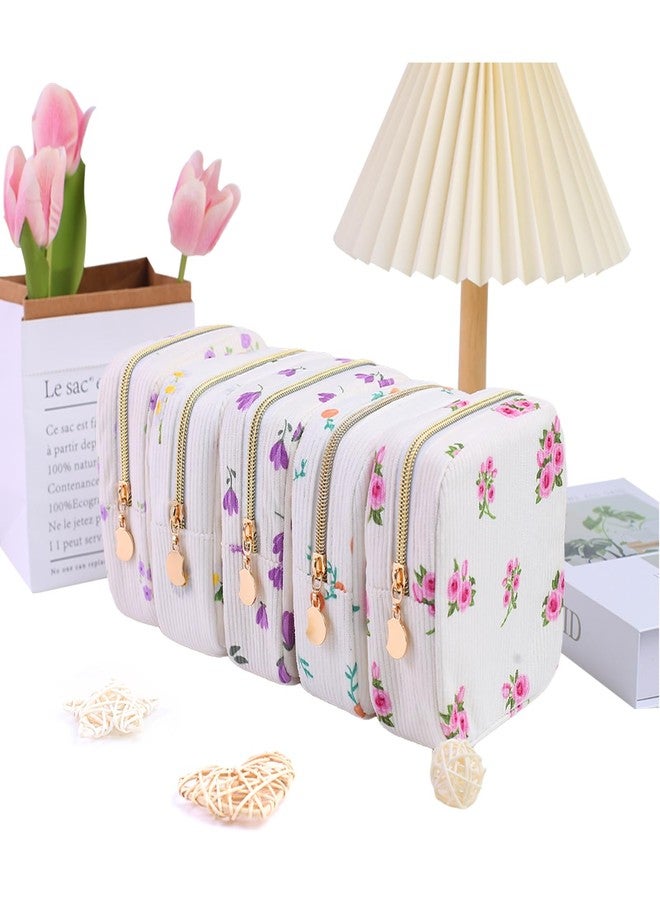 Teircno 2-Pack Period Bag for Women Girls, Portable Corduroy Sanitary Napkin Storage Bag Period Pouch Small Discreet Menstrual Pouch, Sanitary Pads Period Kits Tampons Holder for First Period - Image 5
