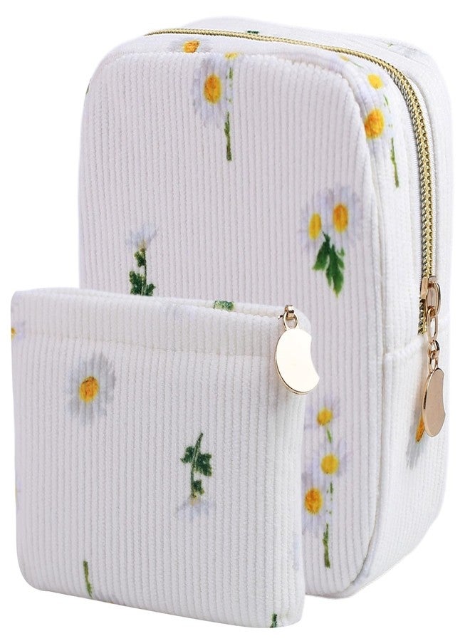 Teircno 2-Pack Period Bag for Women Girls, Portable Corduroy Sanitary Napkin Storage Bag Period Pouch Small Discreet Menstrual Pouch, Sanitary Pads Period Kits Tampons Holder for First Period - Image 1