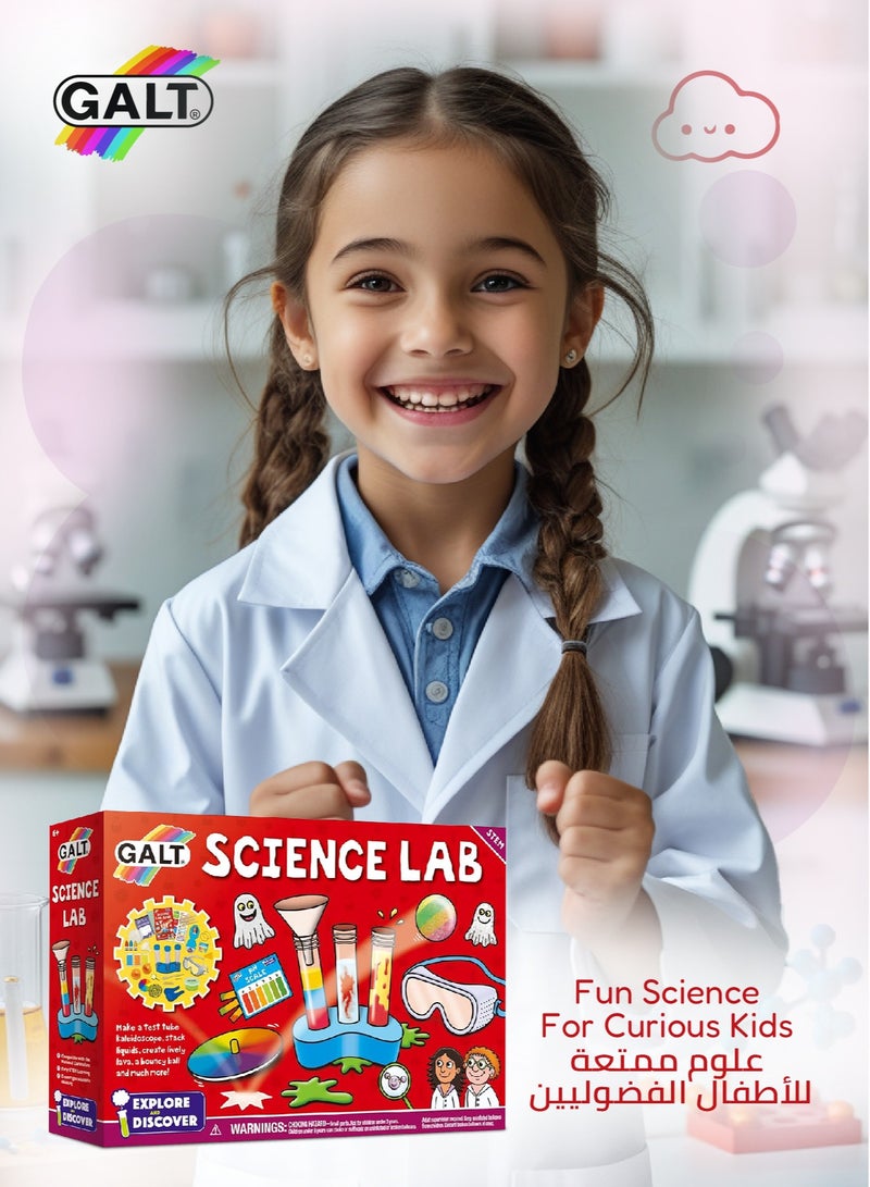 Galt Toys STEM Science Lab Kit | 20 Fun Experiments | Create Lava, Bouncy Balls, Ghosts | Explore, Discover & Learn | Includes Test Tubes, Goggles, pH Scale, Crystals, and More | 7x30.8x22 cm - Image 4