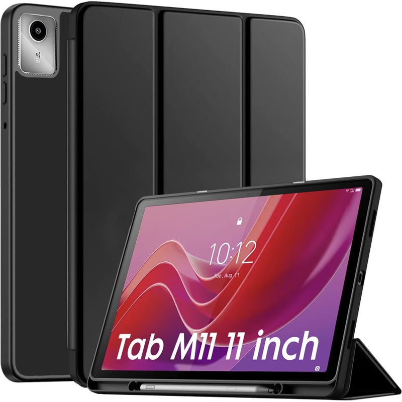 Robustrion Cover for Lenovo Tab M11 Cover Case, Flip Cover with Pencil Holder for Lenovo Tab M11 Tablet 11 inch [ Auto Sleep Wake Support] - Black - Image 2