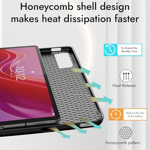 Robustrion Cover for Lenovo Tab M11 Cover Case, Flip Cover with Pencil Holder for Lenovo Tab M11 Tablet 11 inch [ Auto Sleep Wake Support] - Black - Image 4