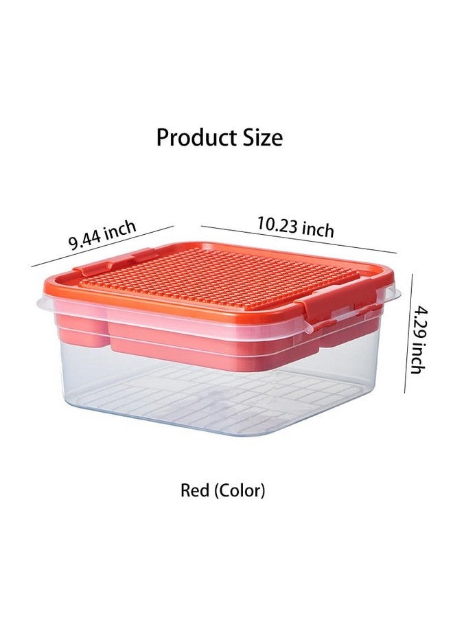 WMM صناديق تنظيم تخزين الألعاب لليغو، تخزين كتل البناء مع غطاء قاعدة البناء، حاويات تخزين لتخزين الطوب البلاستيكي، صندوق ألعاب قابل للتكديس - Image 3