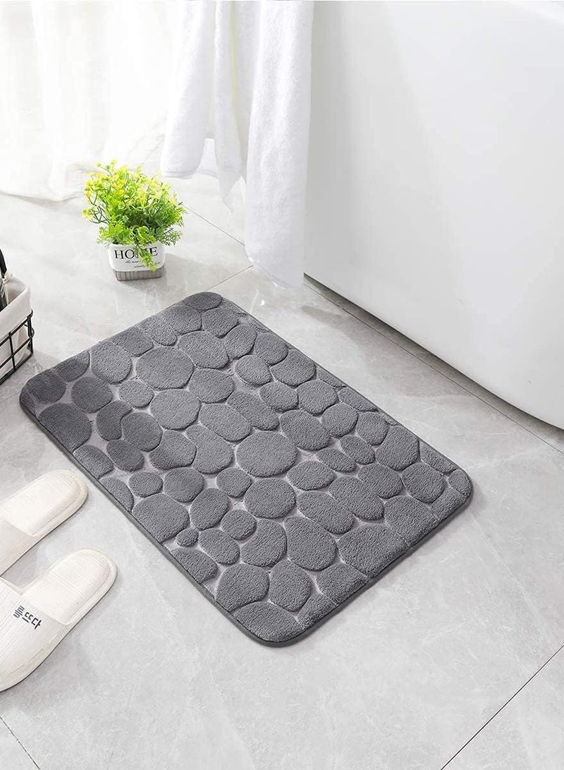 مخطوطات سجاد حمام، طقم سجاد أرضيات حمام، سجادة حمام من الإسفنج الذكي، مانعة للانزلاق، قابلة للغسل، 40 × 60 سم، عبوة من قطعتين - Image 5