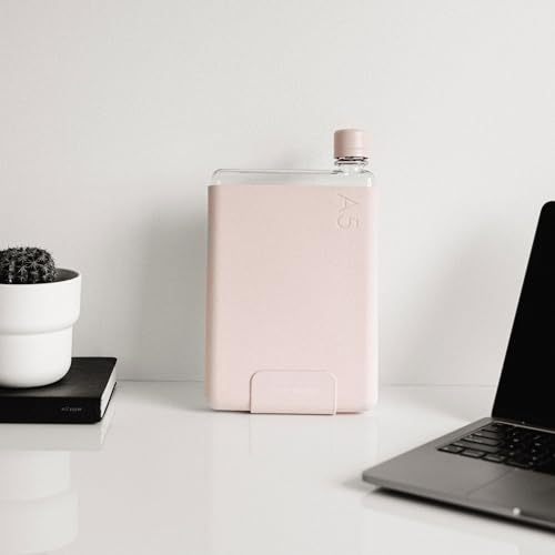 memobottle A5 (Pale Coral) Bundle - 25oz (750ml) - Bottle, silicone sleeve & lid |Slim Water Bottle for Bags, Beside Books & Laptops | BPA Free Tritan | Modern & Minimalist - Image 5