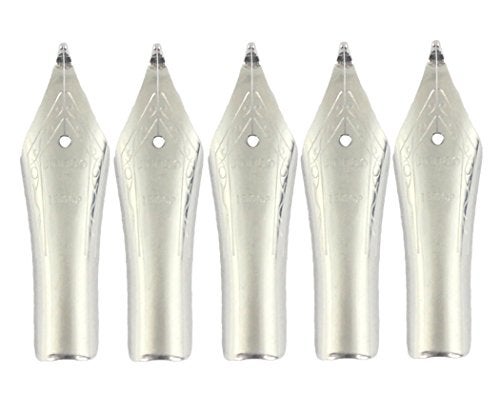 Gullor 5PCS Fountain Pen Nibs Fit Jinhao 250/301/500/5099/8802/9009/5000, Silver, Bent Nib - Image 4